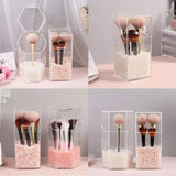 Home Square Transparent brush holder with pearls In Pakistan