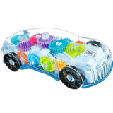 Home Square Transparent Gear Racing Car With Light And Music In Pakistan