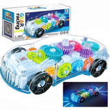 Home Square Transparent Gear Racing Car With Light And Music In Pakistan