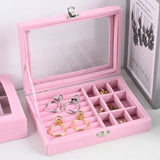 Home Square Velvet Ring And Earings Organizer In Pakistan