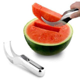 Home Square Watermelon Knife & Fruit Server Tongs (silver) In Pakistan