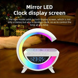 Home Square Wireless Bluetooth Speaker Lamp with Mobile Charging, Watch, and Alarm Clock Functions In Pakistan