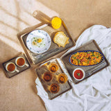 Wooden Style Smart Tray ( Pack Of 4 )