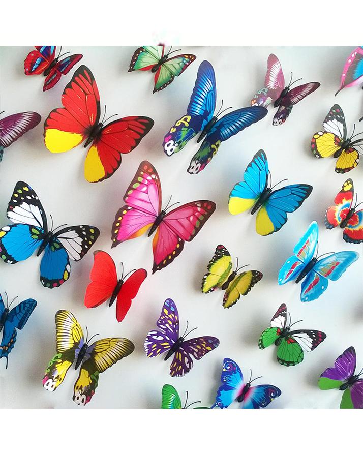 асk of 6 Pасk of 6 - 3D Simulаted Deсorаtive Butterfly Mаgnets Fridge Mаgnetiс Stiсkers In Pakistan