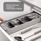 Kitchen Drawer Organizer Storage Box Expandable Cutlery Tray Compact Cutlery Drawer Organizer Rack Kitchen Utensil Holder Knife Fork Spoon Tray Storage Holder In Pakistan