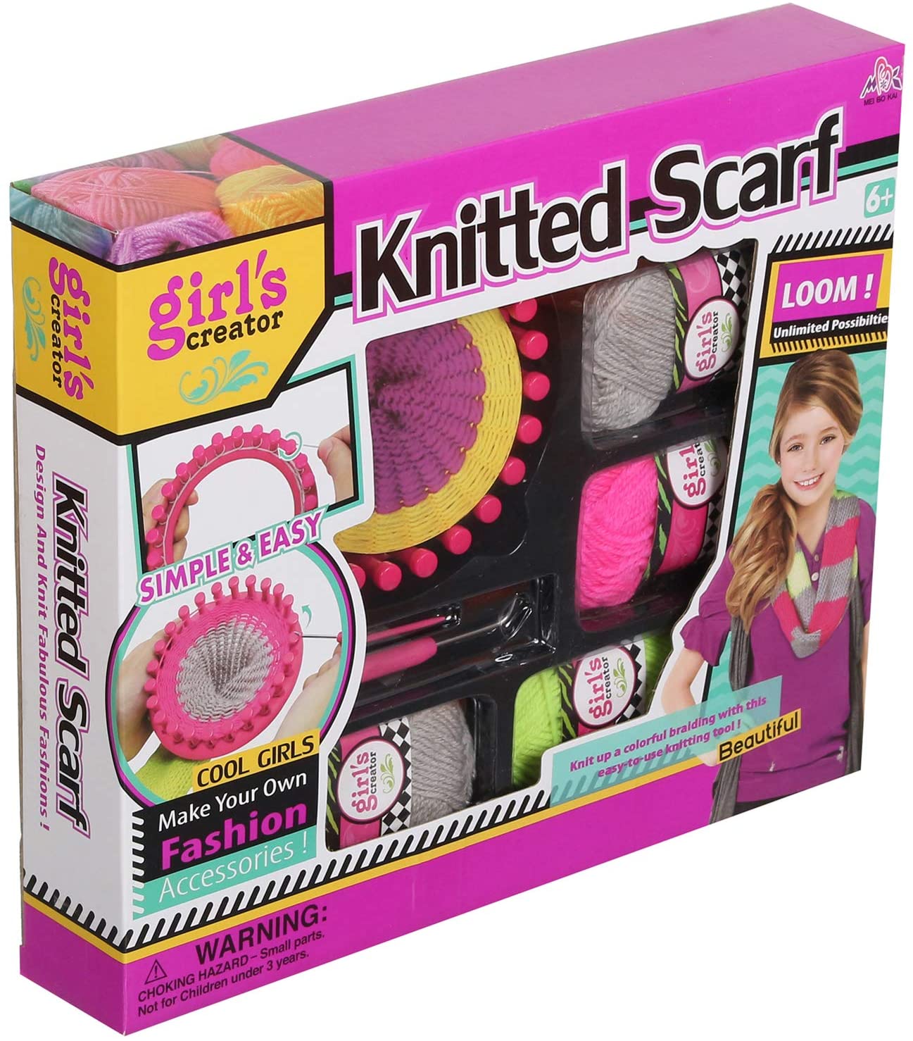 knitted Scarf Maker Set for Girls - Multi Color In Pakistan