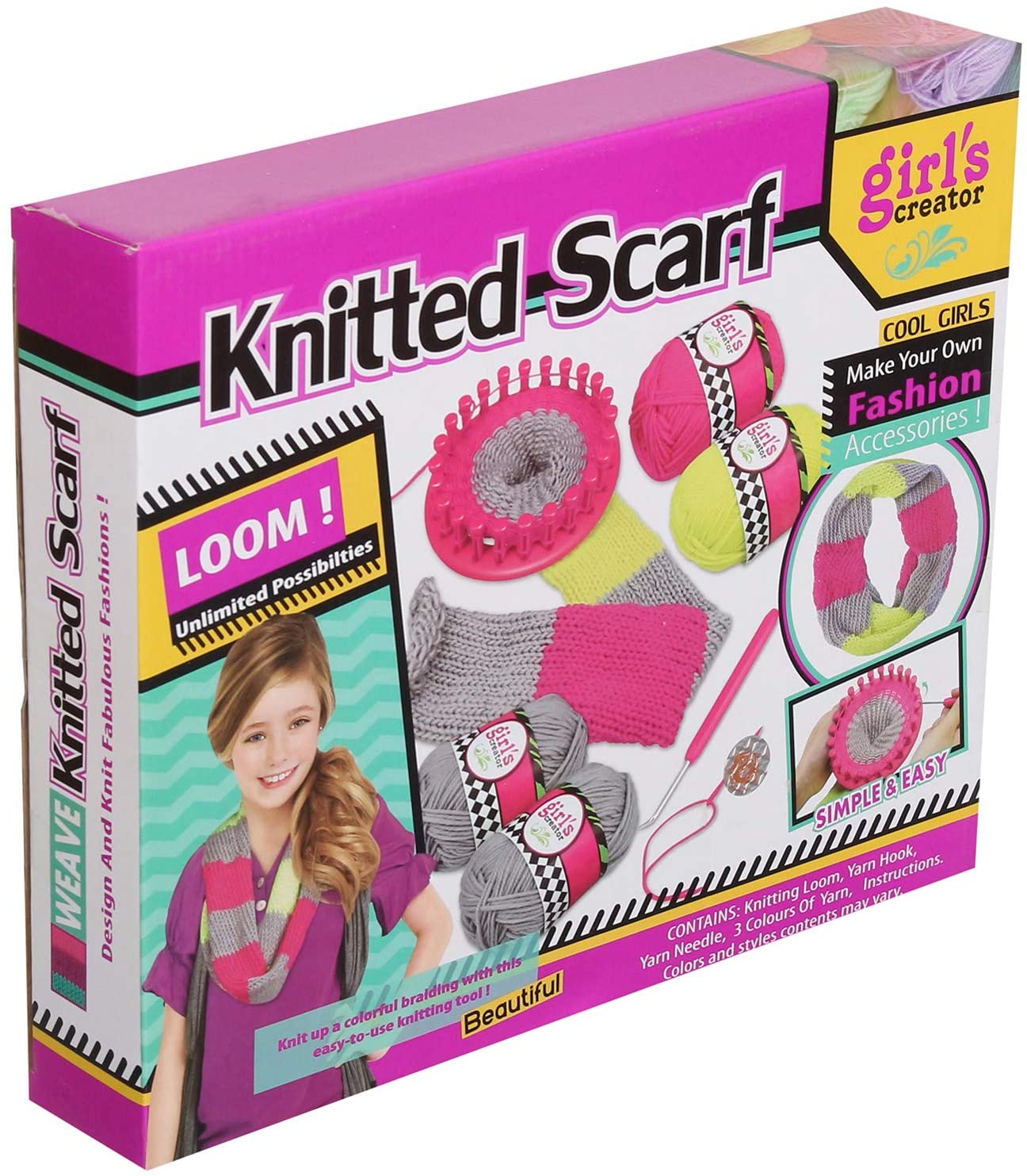 knitted Scarf Maker Set for Girls - Multi Color In Pakistan