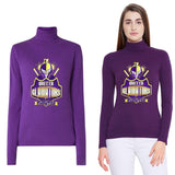 Ladies Solid Purple Quetta Gladiators Turtleneck Top