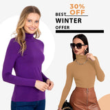LADIES TURTLE HI-NECK BEIGE & PURPLE In Pakistan