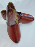 Leather shoes nagra mens -Brown color In Pakistan