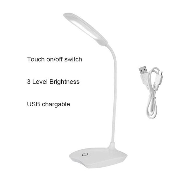 LED Desk Lamp Foldable Dimmable Touch Table Lamp USB Powered Table Light In Pakistan