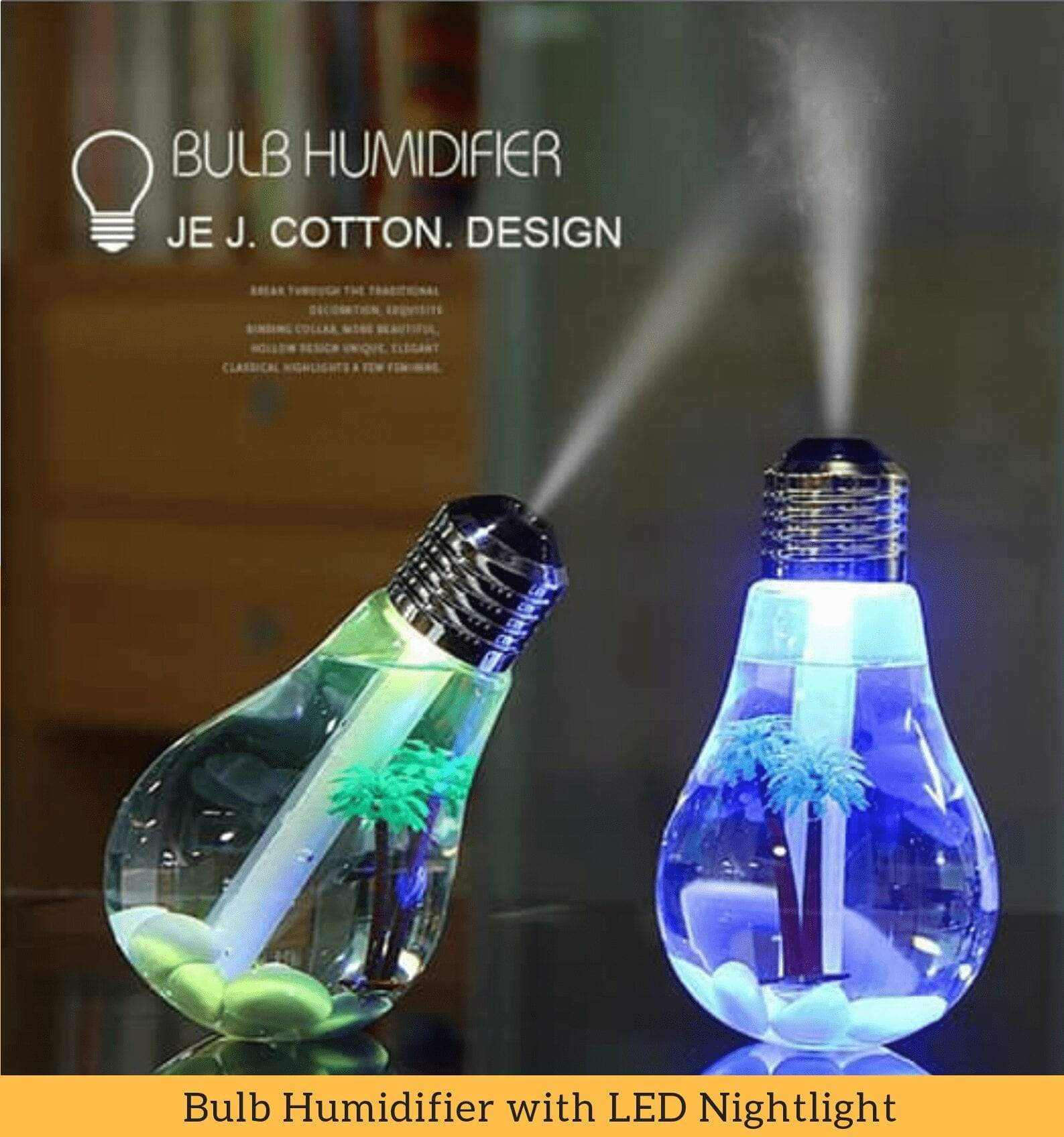 LED Lamp Air Water Mist Humidifier Bulb In Pakistan