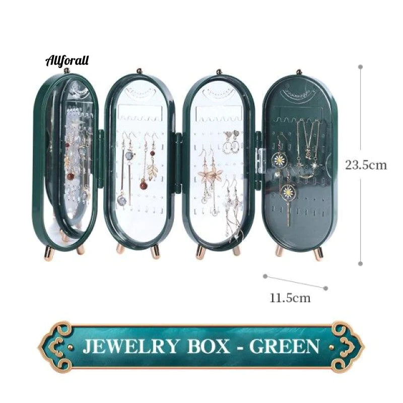 Luxury Retro Display Jewelry Box, Large Capacity Earrings Necklace Display Stand In Pakistan