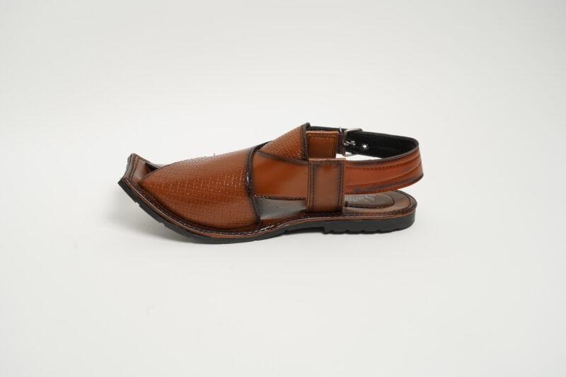 Men's PU Leather Black Sandals Fancy City Style from SMD Footwear