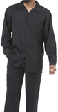 Men's Woven Plain-Weave Pajama Set -BLACK In Pakistan