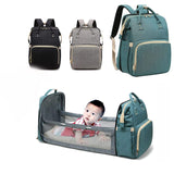 Multifunctional Diaper Bag with Foldable BED
