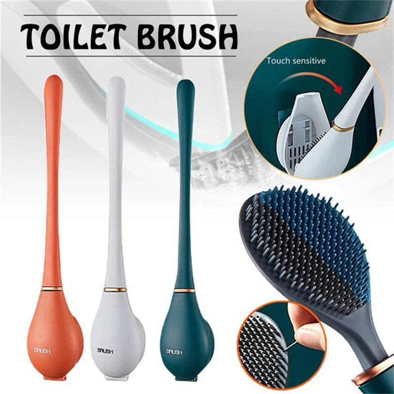 New Silicone Water Drop Toilet Brush and Holder Set In Pakistan