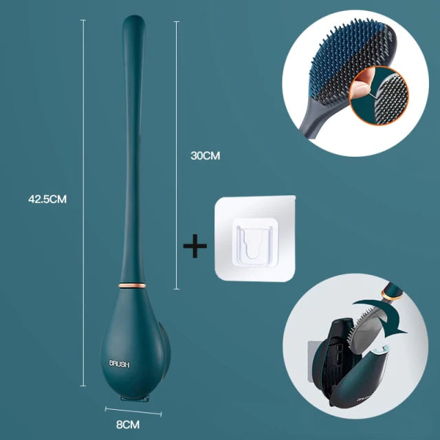 New Silicone Water Drop Toilet Brush and Holder Set In Pakistan
