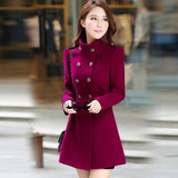 New Winter Womens high neck Coat Maroon In Pakistan