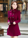 New Winter Womens high neck Coat Maroon In Pakistan