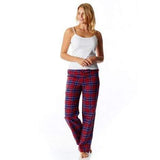 Nightwear Camisole & Checkered Pajama Set DOHG-382 White, Blue & Red In Pakistan