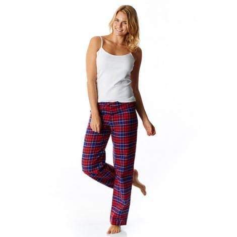 Nightwear Camisole & Checkered Pajama Set DOHG-382 White, Blue & Red In Pakistan