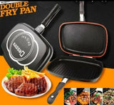 *Non Stick Double Sided Grill Pan DESSINI - 36Cm  Double Ceiling Rubber