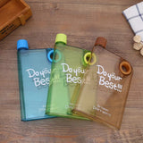 380ml Portable Flat Water Bottle with Plastic Ring Flat Water Bottle