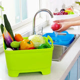 Plastic Portable Washing Basin Draining Storage Basket for Kitchen In Pakistan