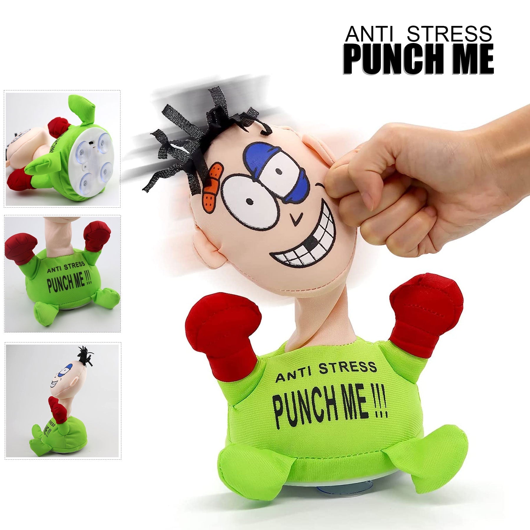 Punch Me Man Electric Plush Toy Kawaii Anti Stress Boxing Toys In Pakistan