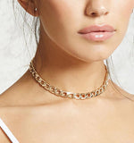 Punk Necklaces Gold Color Thick Chain Necklaces for women In Pakistan