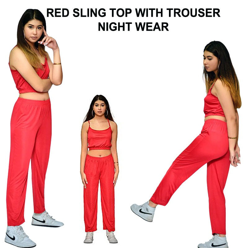 RED SLING TOP WITH TROUSER In Pakistan