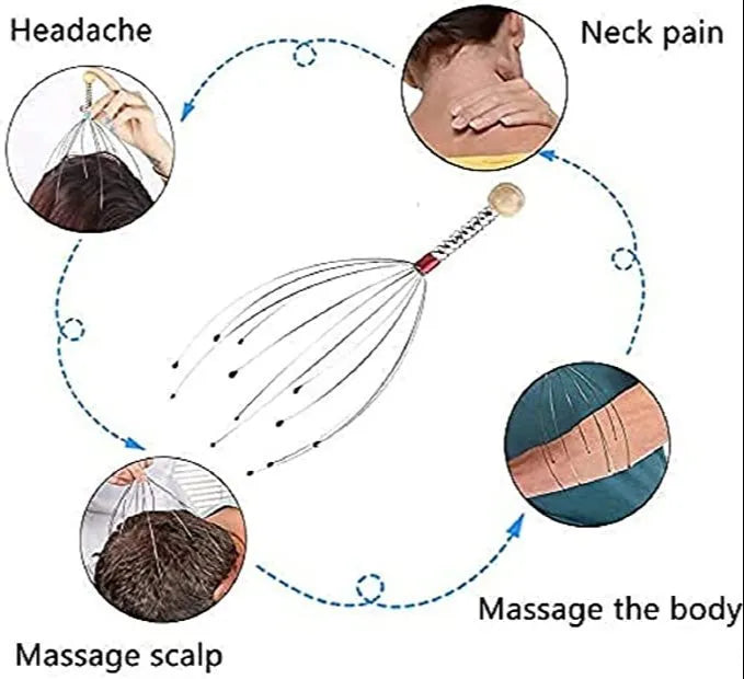 Relaxing Head Scalp Massage Octopus Manual Massager In Pakistan