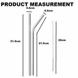 Reusable Drinking Straw Stainless Steel Pack Of 3 In Pakistan