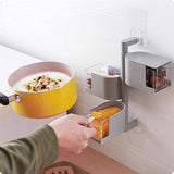 Rotating Wall Mount Spice Rack Seasoning Storage Box Kitchen Organizer In Pakistan