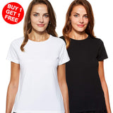 Round Neck T-Shirt Slim Fit Lady In Pakistan