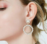 Round pearl earrings In Pakistan