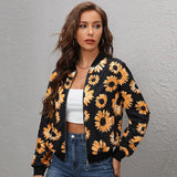 SHEIN Sunflower Print Bomber Jacket In Pakistan