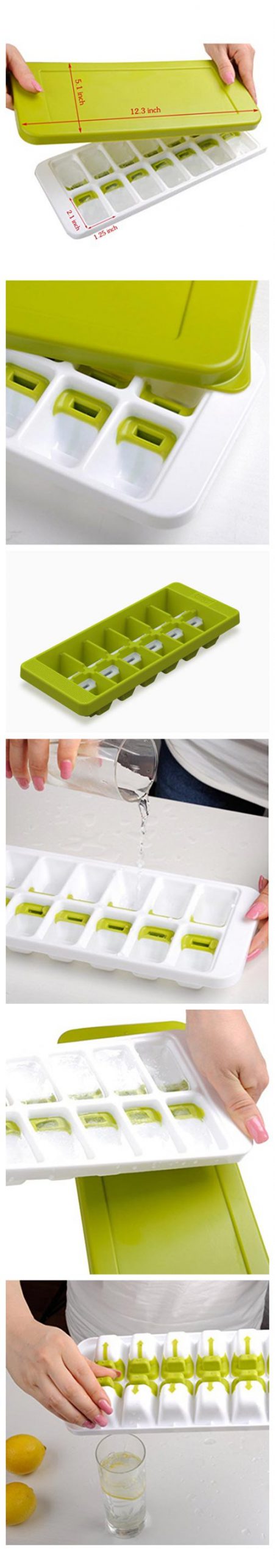 Silicone Ice Cube Tray With Lid Random Colors In Pakistan