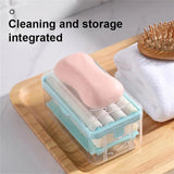 Soap Drain Tray with Spring Foaming Wash Clothes Gadget Soap Box In Pakistan