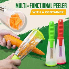 Multifunctional Stainless Steel Peeler With Storage, Peel Fruits,  Vegetables And Nuts With Storage Box, Avoiding Mess And Waste, Easy To Use,  Dual Sided Blade Design, Suitable For Home, Living Room, Bedroom, Office