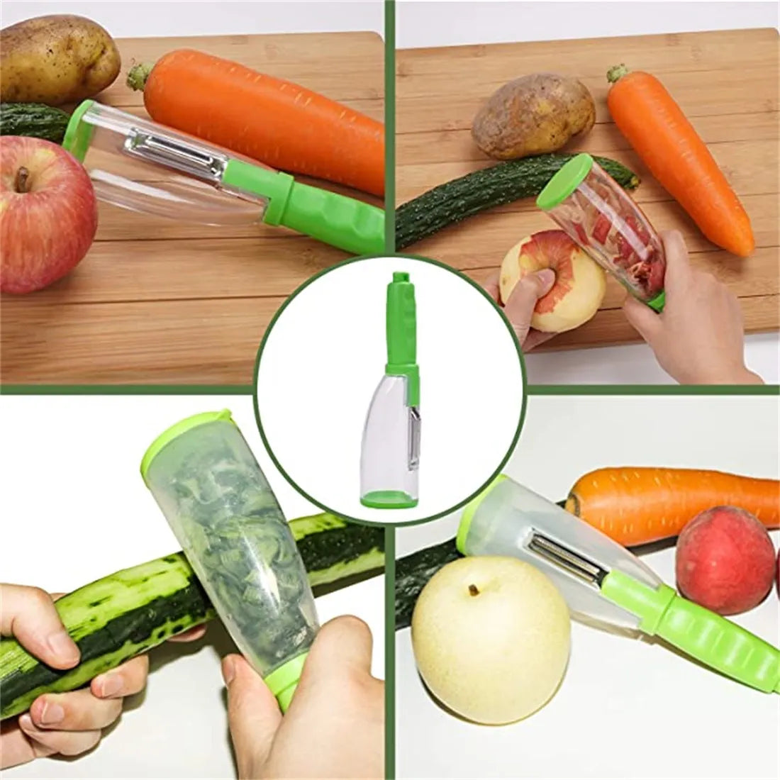 Stainless Steel Multi-functional Storage Peeler With A Container For Fruit And Vegetable Peeling In Pakistan