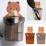 Teddy Bear Toothbrush Holder Cute Bear Storage Rack (Random Color) In Pakistan