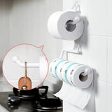 Tissue Hanger Plastic Roll Paper Holder Wall Mounted Towel Storage Rack Organizer In Pakistan