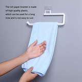 Tissue Hanger Plastic Roll Paper Holder Wall Mounted Towel Storage Rack Organizer In Pakistan