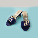 Traditional Blue Heel Sandals Shoes for Women In Pakistan