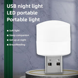 USB Plug Lamp LED Eye Protection Reading Light Mini Round Night Light In Pakistan