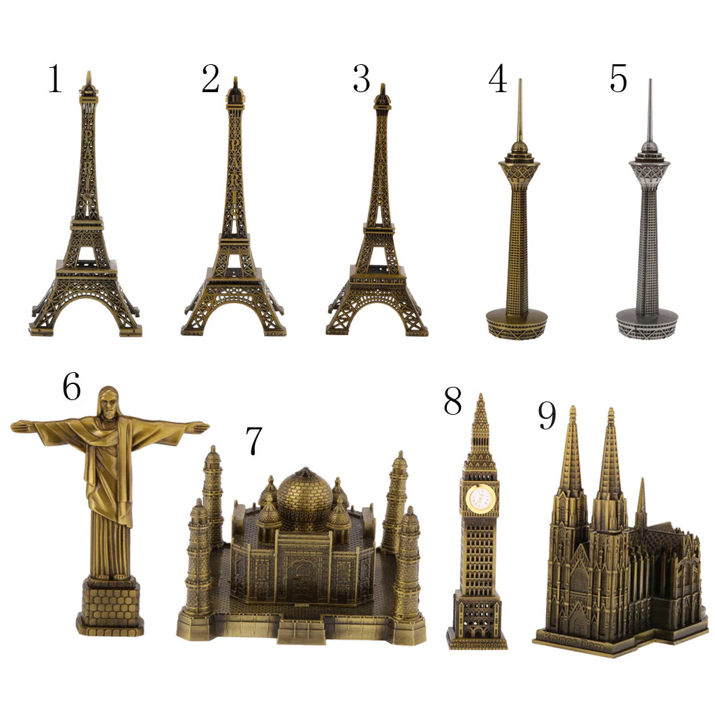 Vintage Eiffel Tower Figurine Statue Model Home Decoration Ornament 15cm Bronze In Pakistan