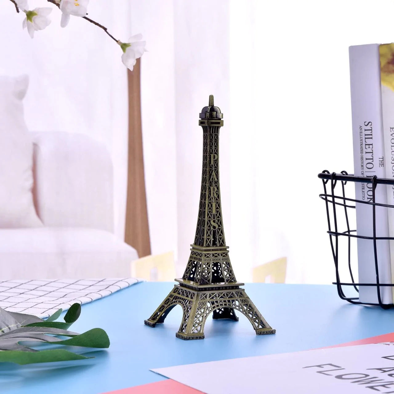 Vintage Eiffel Tower Figurine Statue Model Home Decoration Ornament 15cm Bronze In Pakistan
