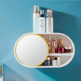 Wall Mounted Cosmetic Storage Organizer With Mirror In Pakistan